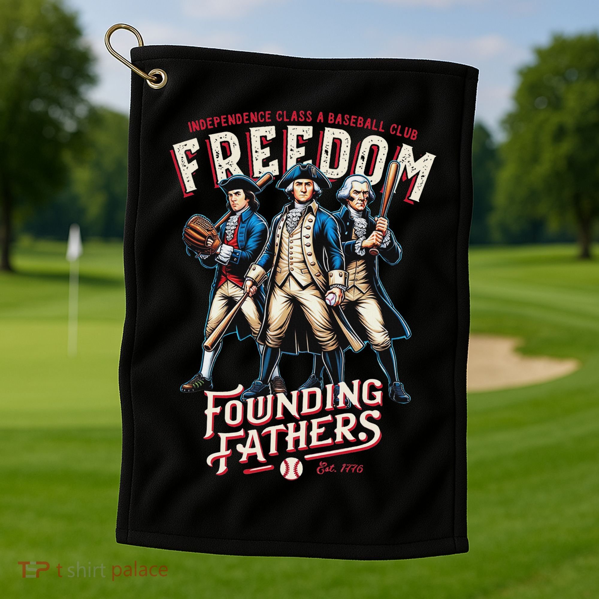 Freedom Founding Fathers Retro Minor League Baseball Team Golf Towel