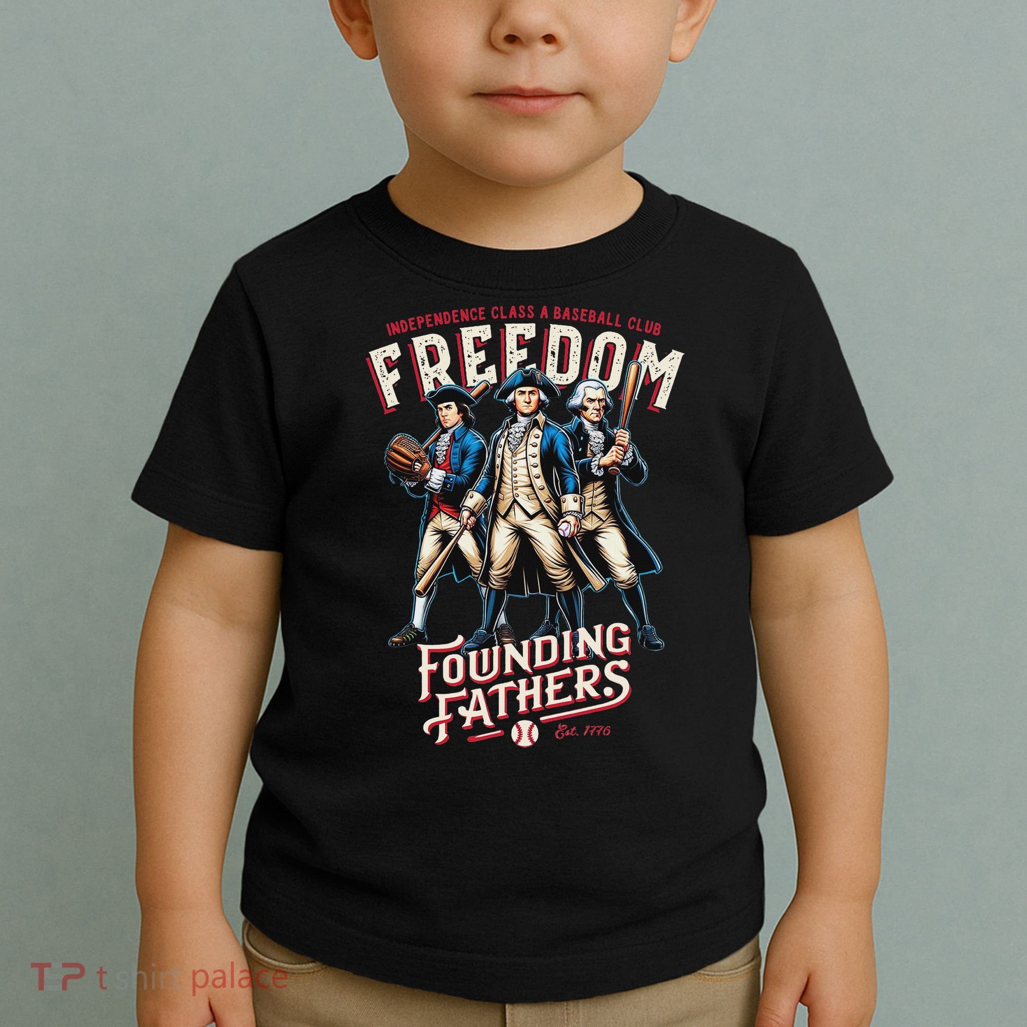 Freedom Founding Fathers Retro Minor League Baseball Team Toddler T-Shirt