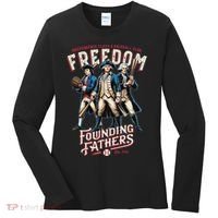 Freedom Founding Fathers Retro Minor League Baseball Team Women's Long Sleeve Shirt thumb 0