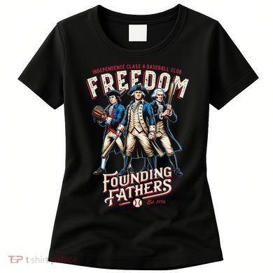 Freedom Founding Fathers Retro Minor League Baseball Team Women's T-Shirt