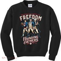 Freedom Founding Fathers Retro Minor League Baseball Team Kids Sweatshirt thumb 0