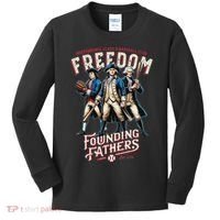 Freedom Founding Fathers Retro Minor League Baseball Team Kids Long Sleeve Shirt thumb 0