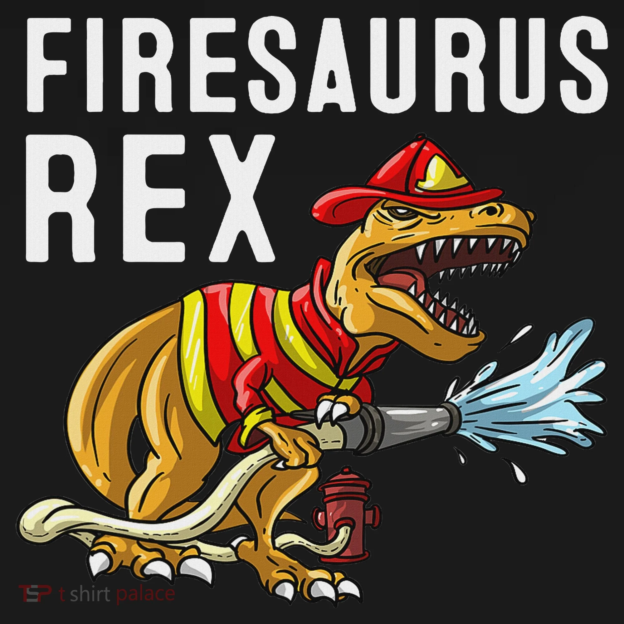 Funny Firemen Firefighter Gift Dino Cool Firesaurus Rex Doggie Tank