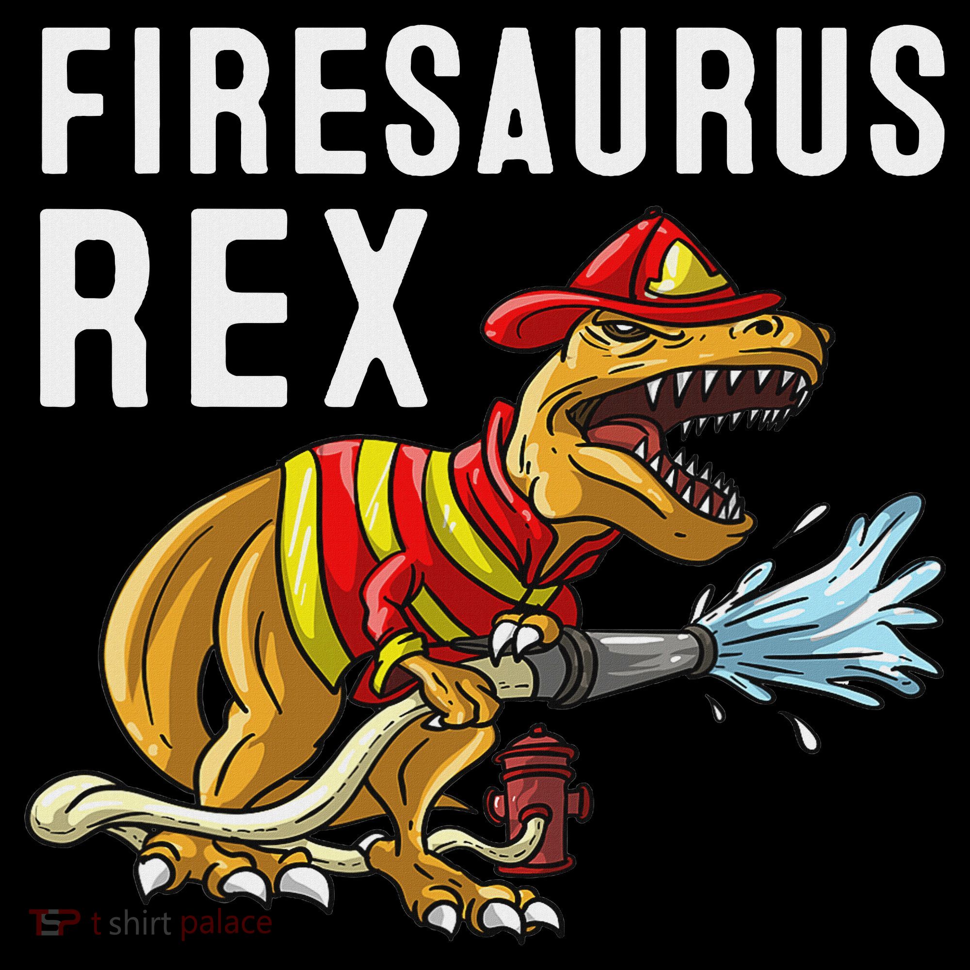 Funny Firemen Firefighter Gift Dino Cool Firesaurus Rex Hoodie