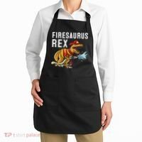 Funny Firemen Firefighter Gift Dino Cool Firesaurus Rex Apron thumb 2