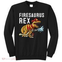 Funny Firemen Firefighter Gift Dino Cool Firesaurus Rex Sweatshirt thumb 0
