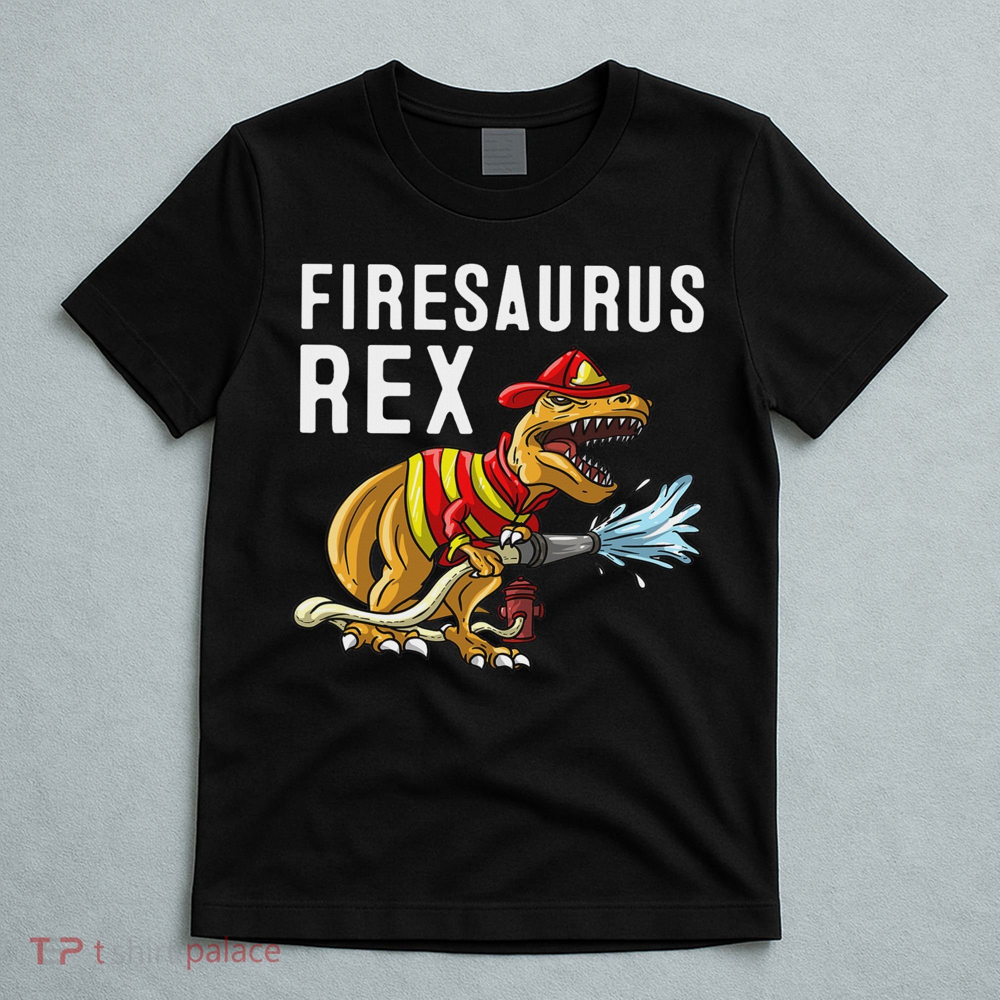 Funny Firemen Firefighter Gift Dino Cool Firesaurus Rex T-Shirt