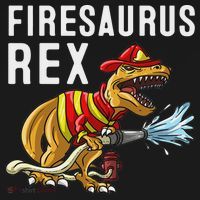 Funny Firemen Firefighter Gift Dino Cool Firesaurus Rex T-Shirt thumb 7