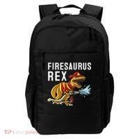 Funny Firemen Firefighter Gift Dino Cool Firesaurus Rex Backpack thumb 0