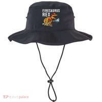 Funny Firemen Firefighter Gift Dino Cool Firesaurus Rex Bucket Hat thumb 0