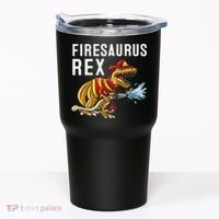 Funny Firemen Firefighter Gift Dino Cool Firesaurus Rex Tumbler thumb 0