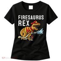 Funny Firemen Firefighter Gift Dino Cool Firesaurus Rex Women's T-Shirt thumb 0