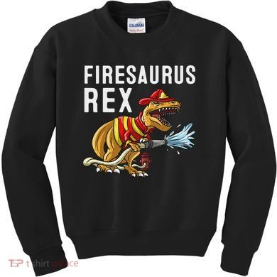 Funny Firemen Firefighter Gift Dino Cool Firesaurus Rex Kids Sweatshirt