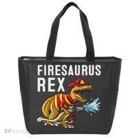 Funny Firemen Firefighter Gift Dino Cool Firesaurus Rex Tote Bag thumb 0