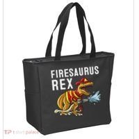 Funny Firemen Firefighter Gift Dino Cool Firesaurus Rex Tote Bag thumb 2
