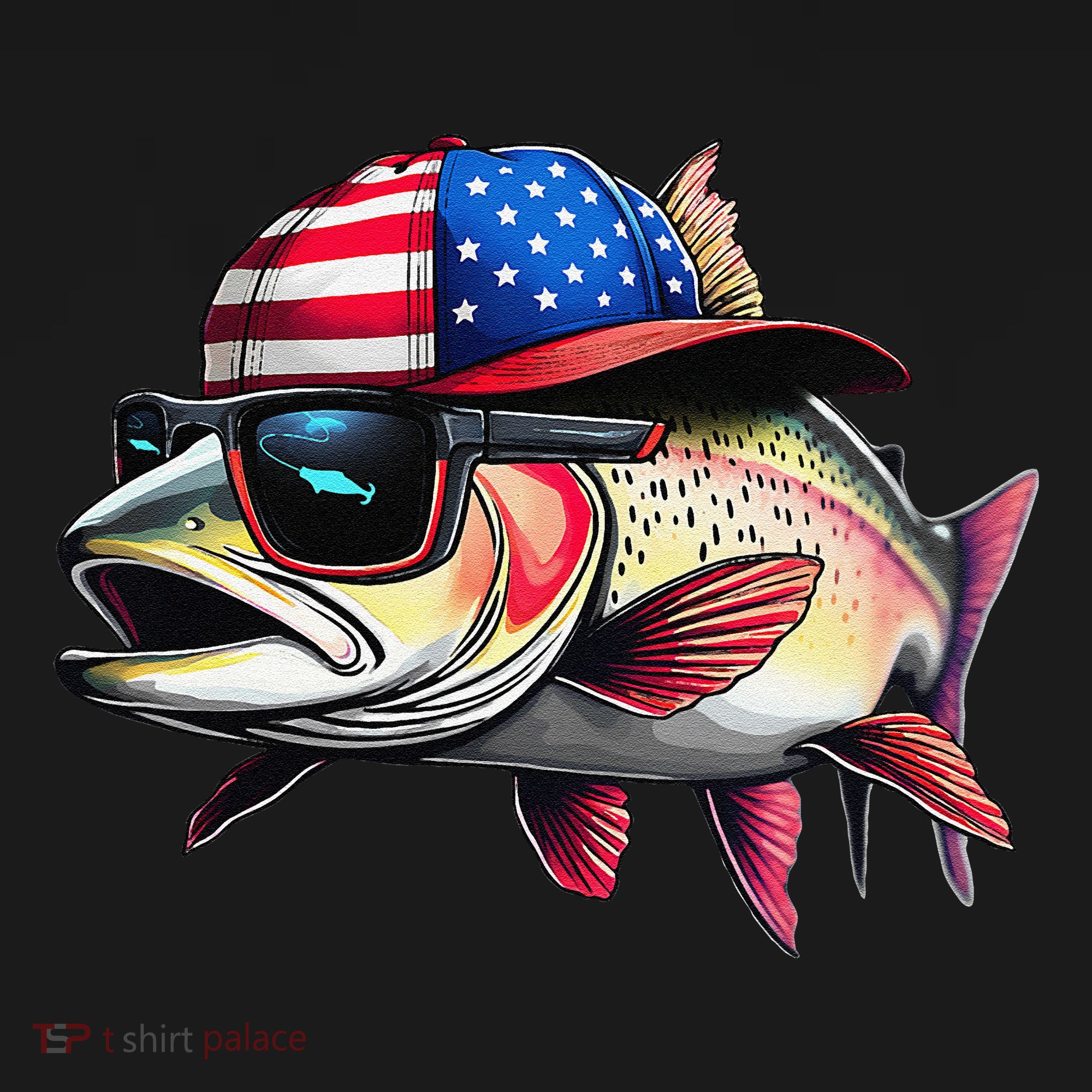 Funny Fishing & Fisherman Rainbow Trout American Flag Toddler Hoodie