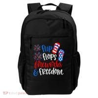 Flip Flops Fireworks And Freedom 4th Of July Us Flag Backpack thumb 0