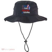 Flip Flops Fireworks And Freedom 4th Of July Us Flag Bucket Hat thumb 0