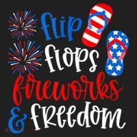 Flip Flops Fireworks And Freedom 4th Of July Us Flag Hat thumb 2