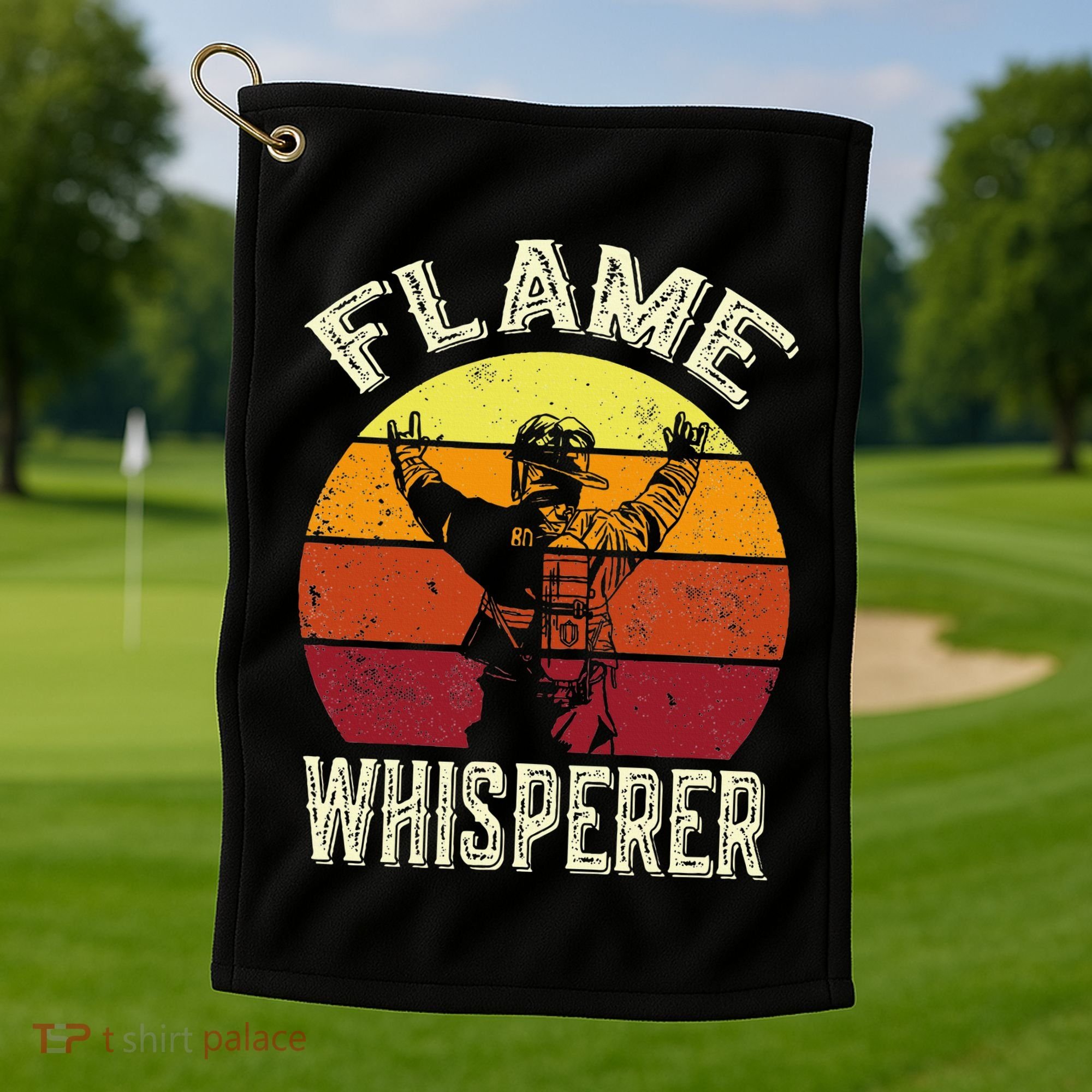 Funny Firefighting Fireman & Volunteer Firefighter Golf Towel