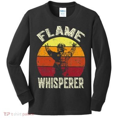 Funny Firefighting Fireman & Volunteer Firefighter Kids Long Sleeve Shirt