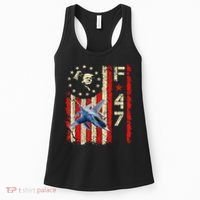 Funny F47 Fighter Jet Trump F-47 Jet Fighter Aircraft Women's Tank Top thumb 0