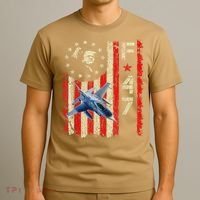Funny F47 Fighter Jet Trump F-47 Jet Fighter Aircraft T-Shirt thumb 3