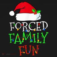 Forced Family Fun Sarcastic Christmas Pajama Family Funny Long Sleeve Shirt thumb 2
