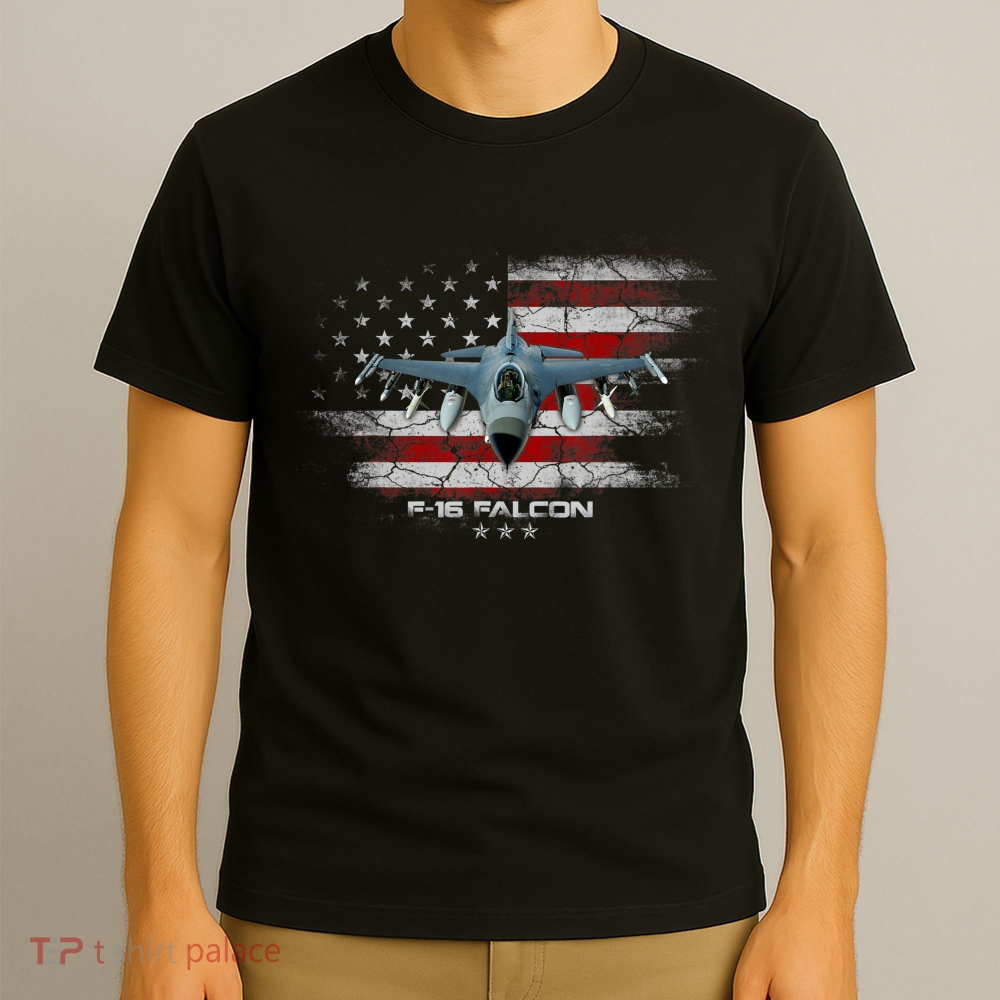 F16 Fighting Falcon Military Jet Aircraft Pilot Veteran T-Shirt