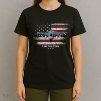 F16 Fighting Falcon Military Jet Aircraft Pilot Veteran T-Shirt thumb 4
