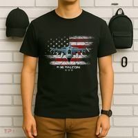 F16 Fighting Falcon Military Jet Aircraft Pilot Veteran T-Shirt thumb 6