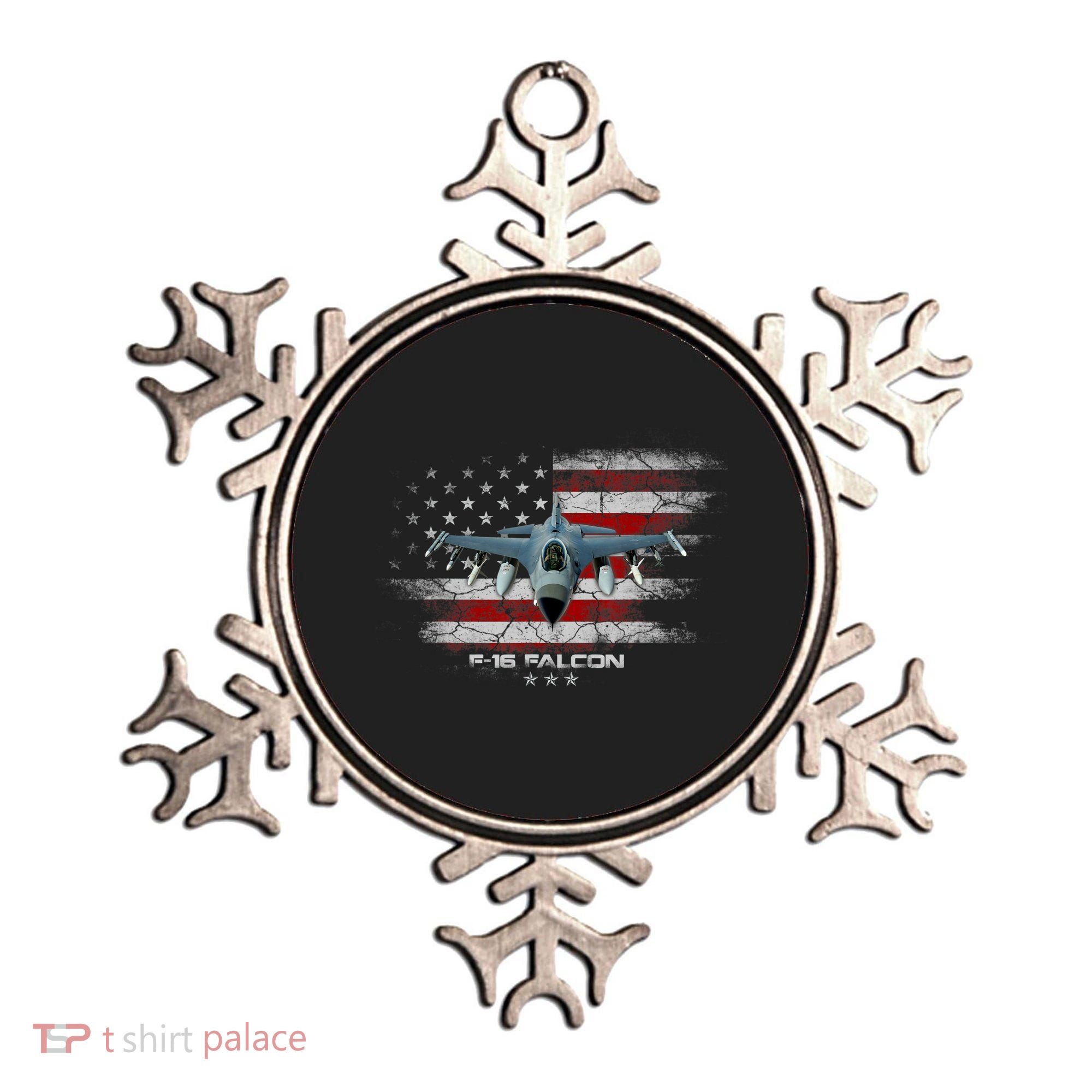 F16 Fighting Falcon Military Jet Aircraft Pilot Veteran Ornament