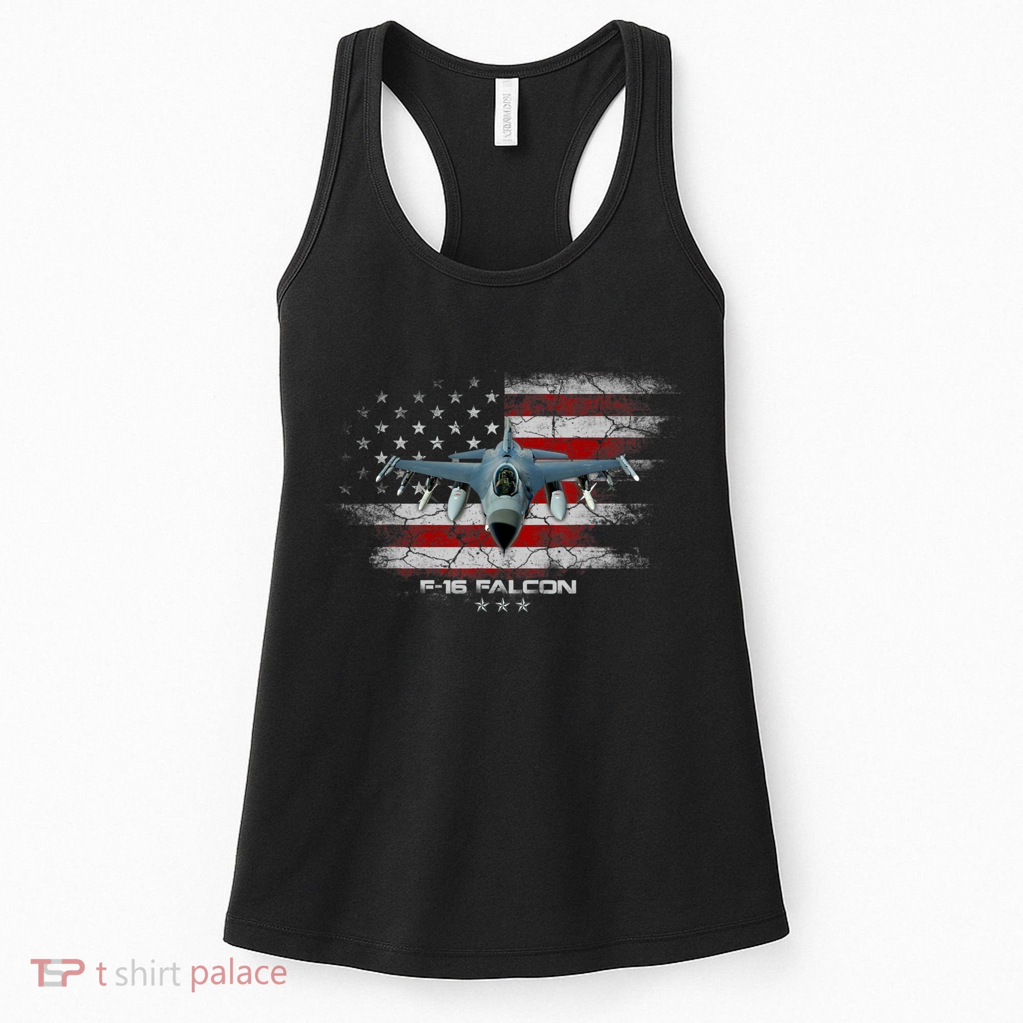F16 Fighting Falcon Military Jet Aircraft Pilot Veteran Women's Tank Top