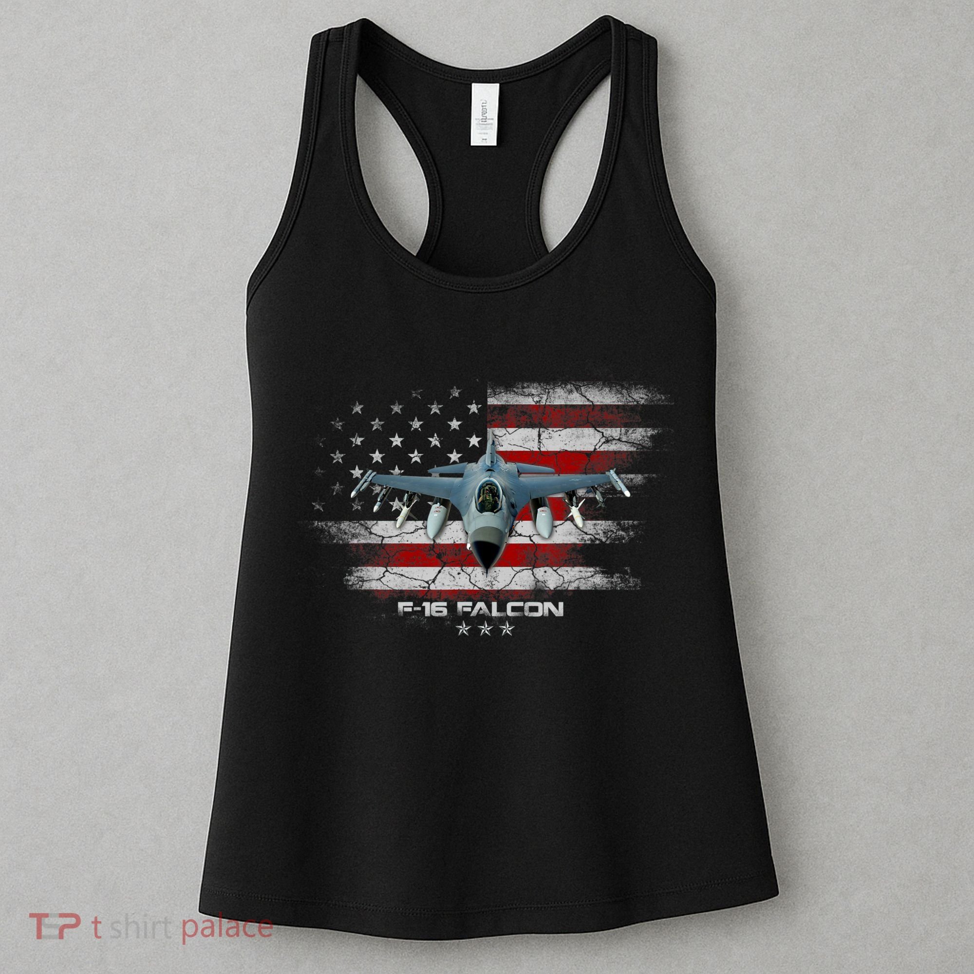 F16 Fighting Falcon Military Jet Aircraft Pilot Veteran Women's Tank Top