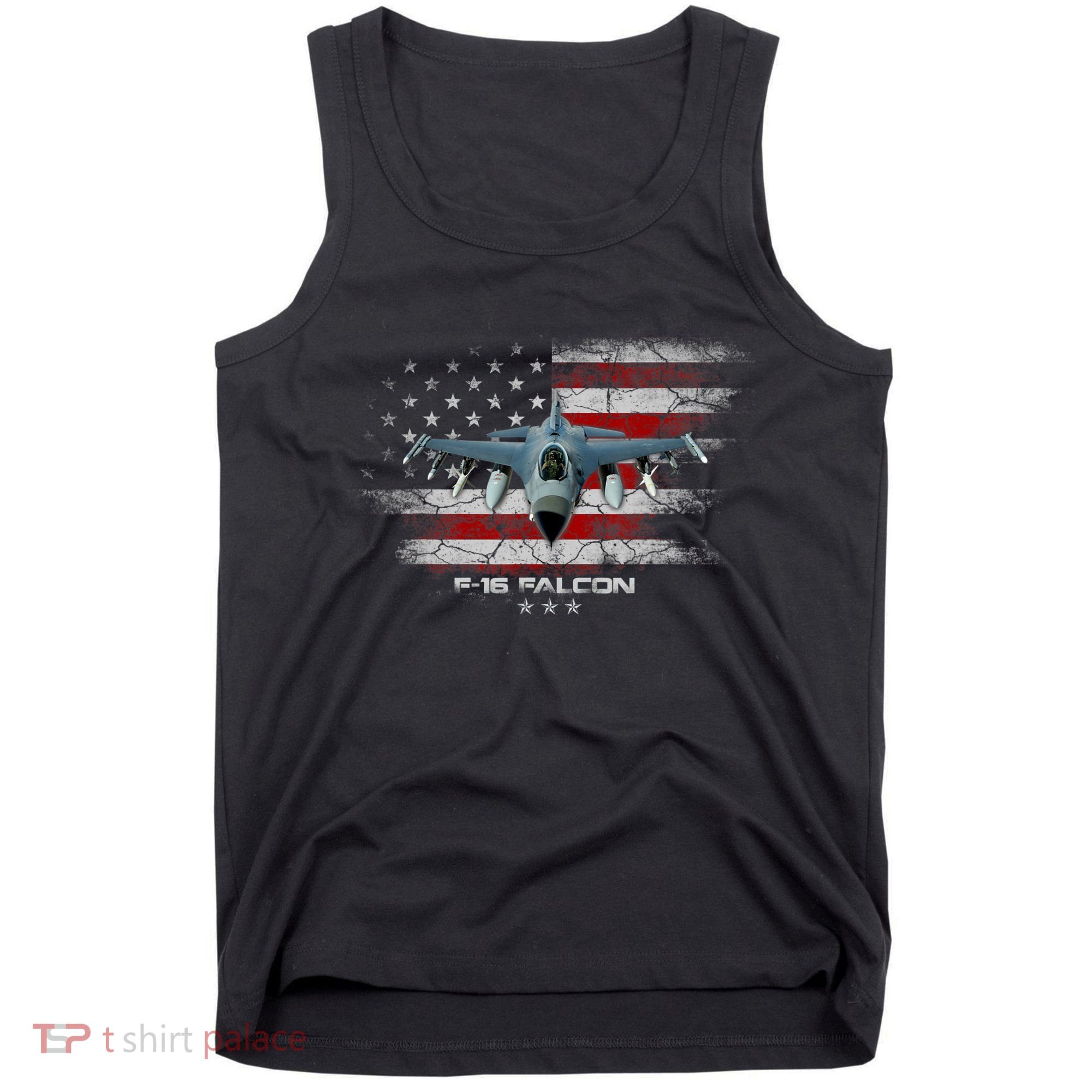 F16 Fighting Falcon Military Jet Aircraft Pilot Veteran Tank Top