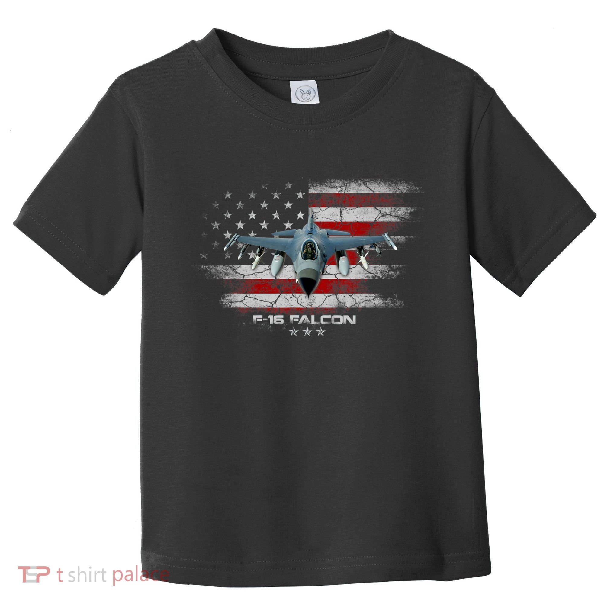 F16 Fighting Falcon Military Jet Aircraft Pilot Veteran Toddler T-Shirt