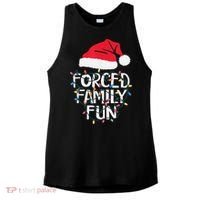 Forced Family Fun Sarcastic Christmas Funny Ladies PosiCharge Tri-Blend Wicking Tank thumb 0
