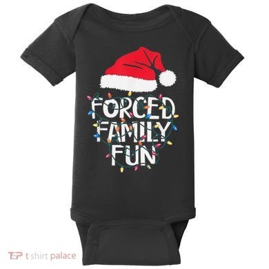 Forced Family Fun Sarcastic Christmas Funny Baby Bodysuit