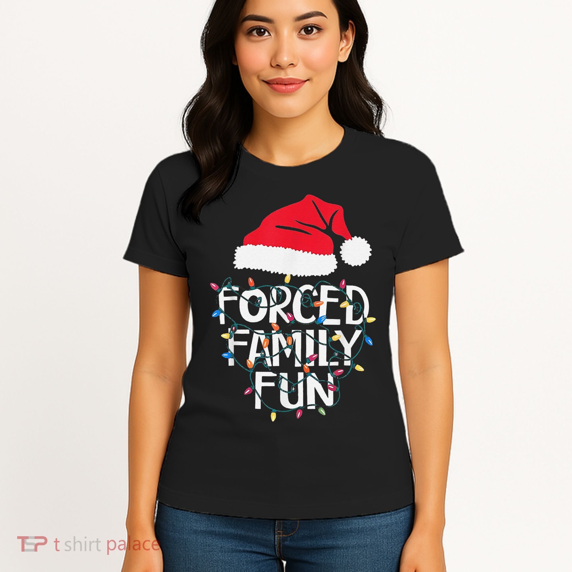 Forced Family Fun Sarcastic Christmas Funny Women's T-Shirt