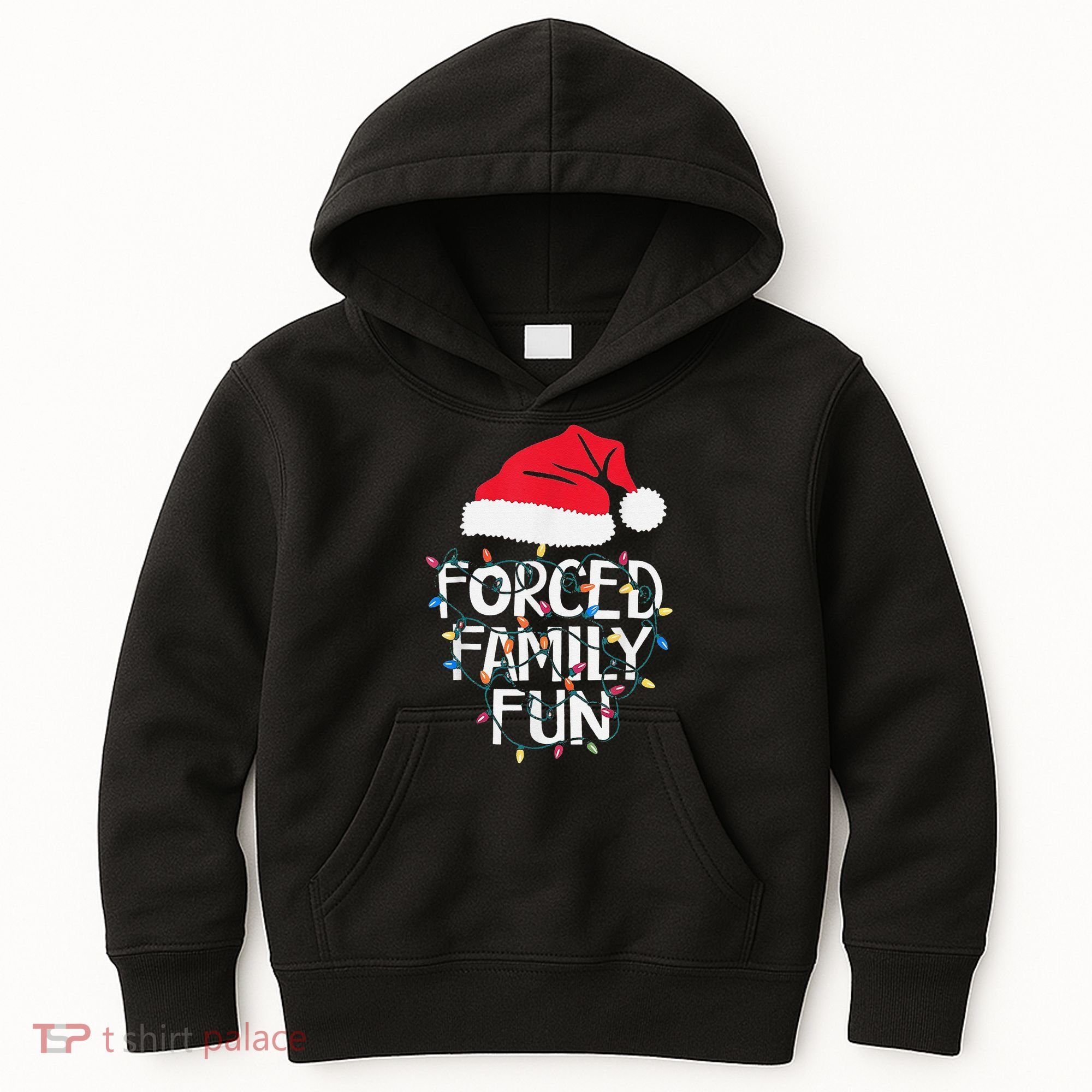Forced Family Fun Sarcastic Christmas Funny Kids Hoodie