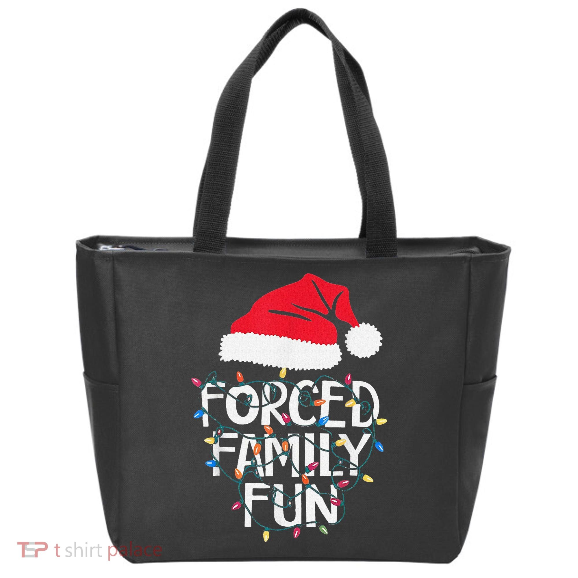 Forced Family Fun Sarcastic Christmas Funny Tote Bag