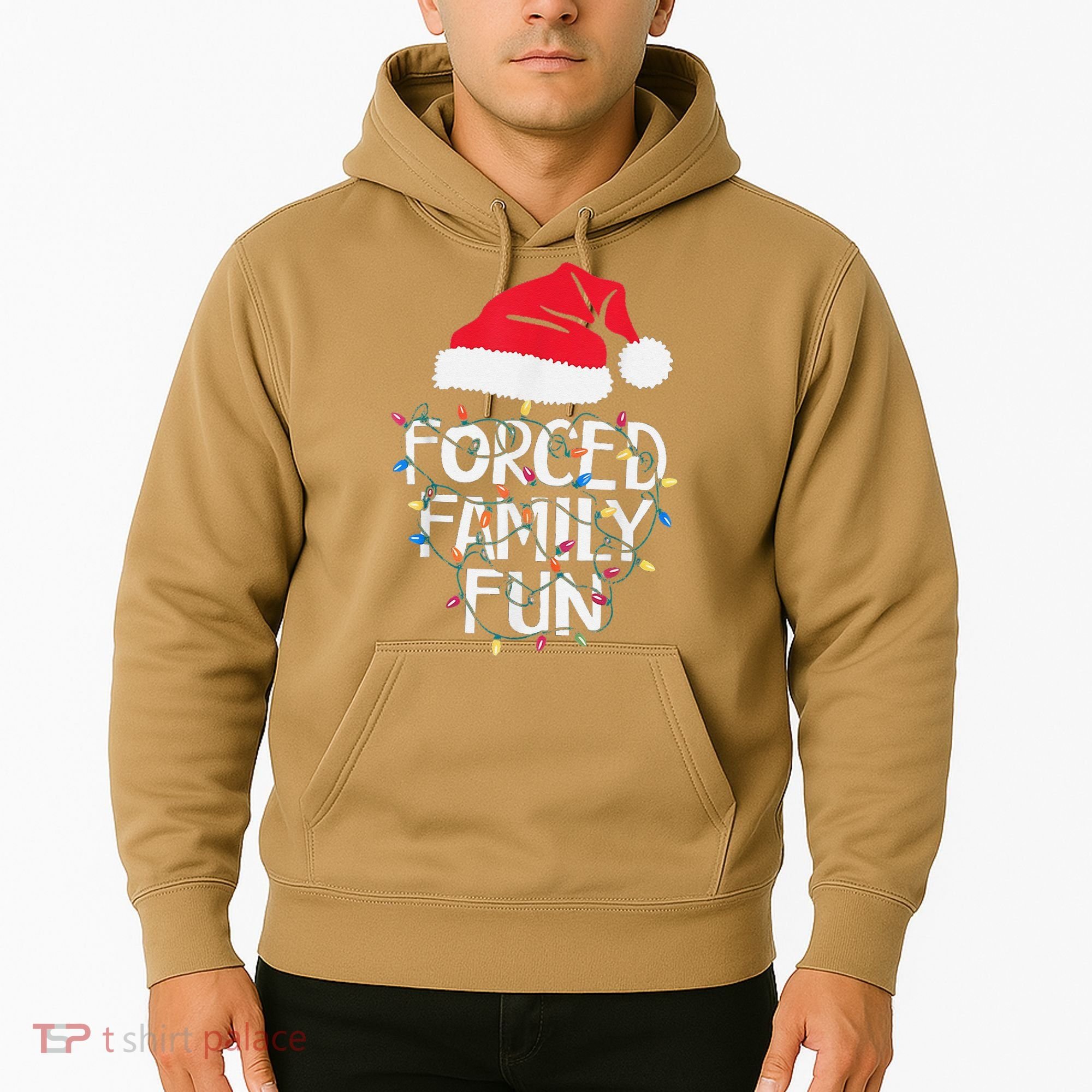 Forced Family Fun Sarcastic Christmas Funny Hoodie