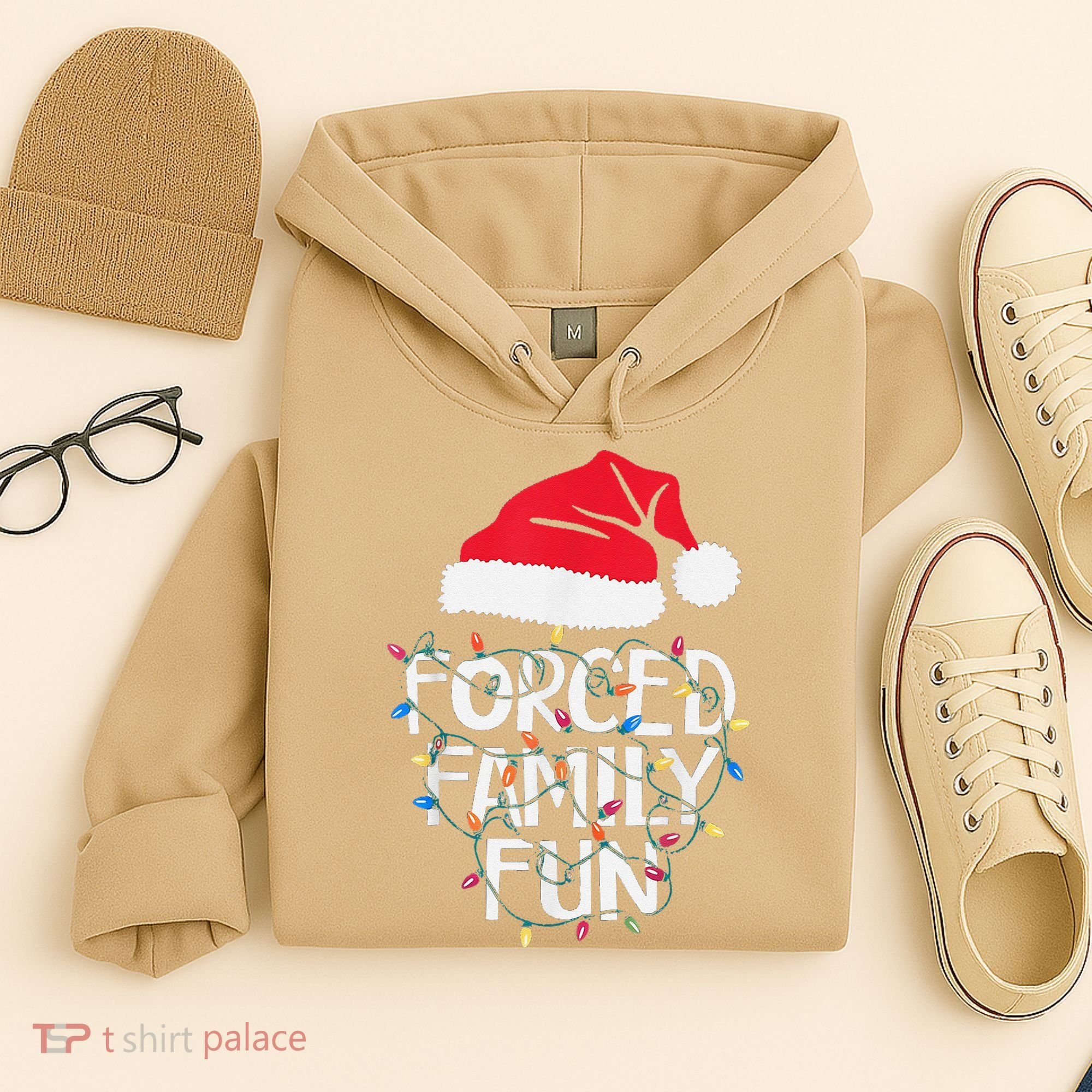 Forced Family Fun Sarcastic Christmas Funny Hoodie