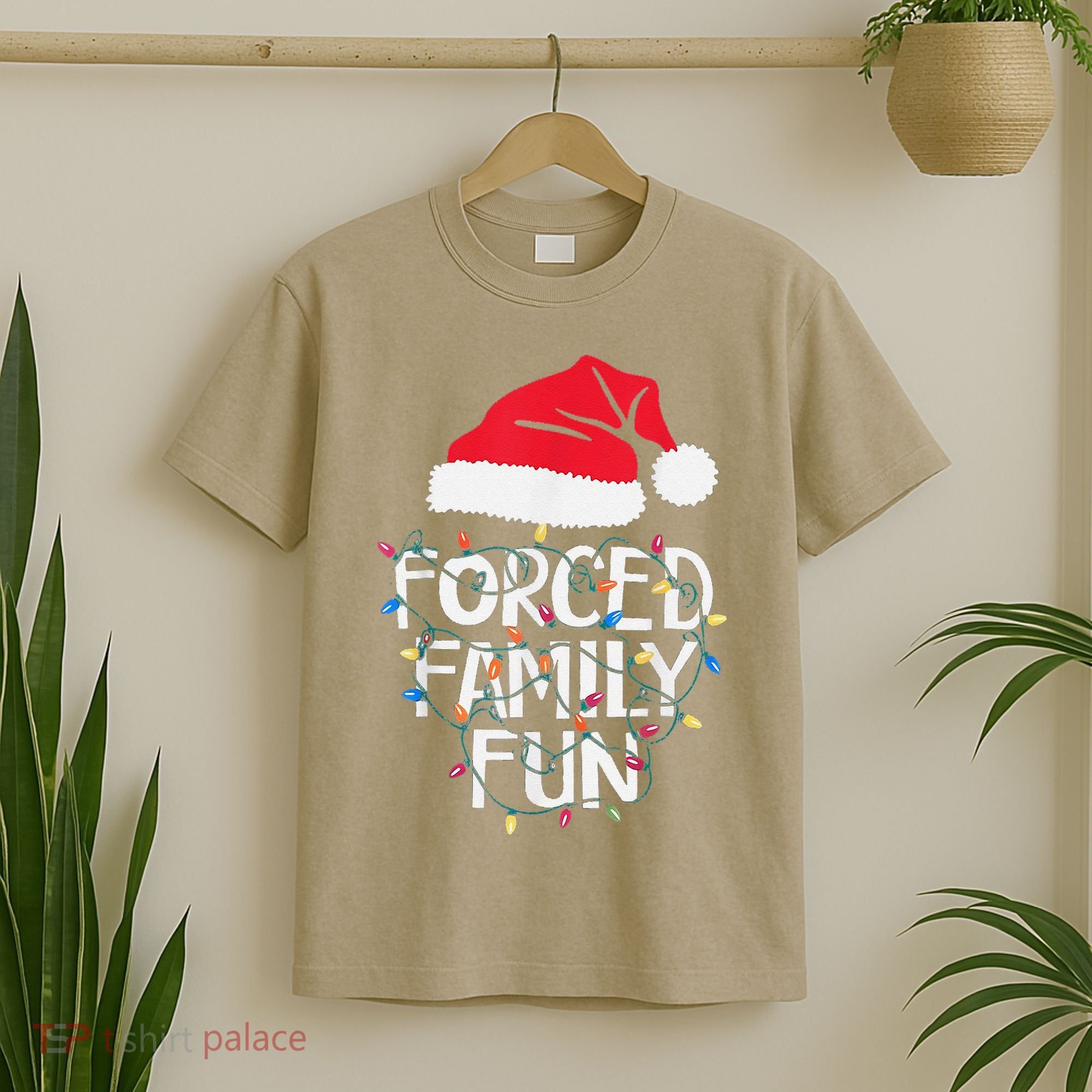 Forced Family Fun Sarcastic Christmas Funny T-Shirt