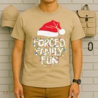 Forced Family Fun Sarcastic Christmas Funny T-Shirt thumb 6