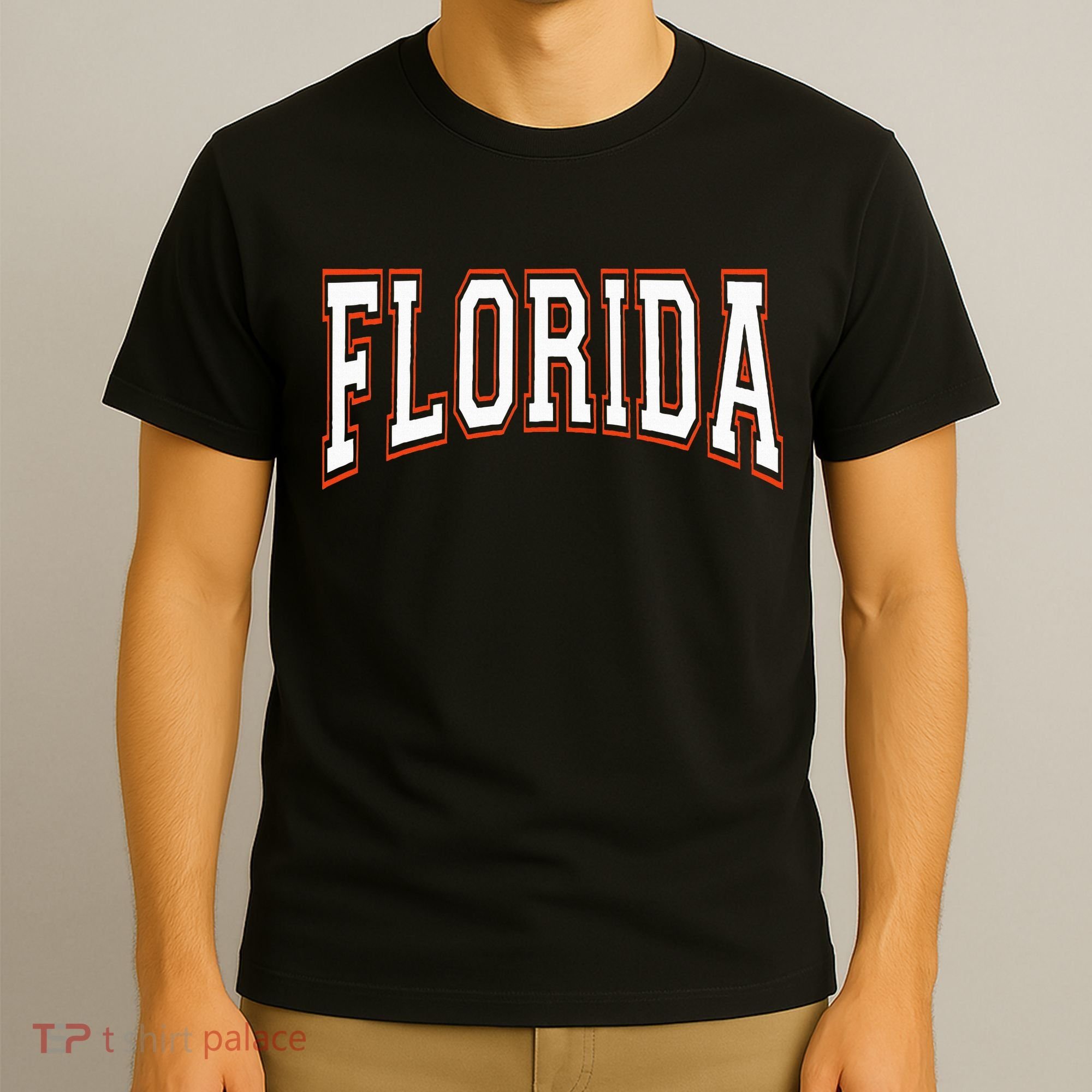 funny Florida FL United States Font  T-Shirt