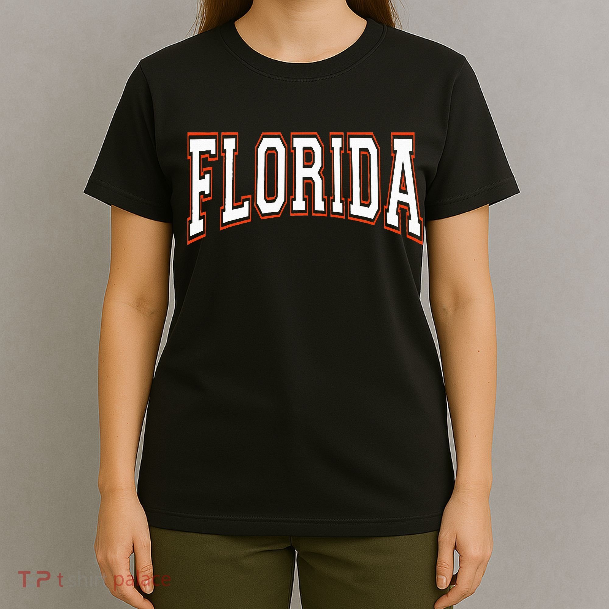 funny Florida FL United States Font  T-Shirt