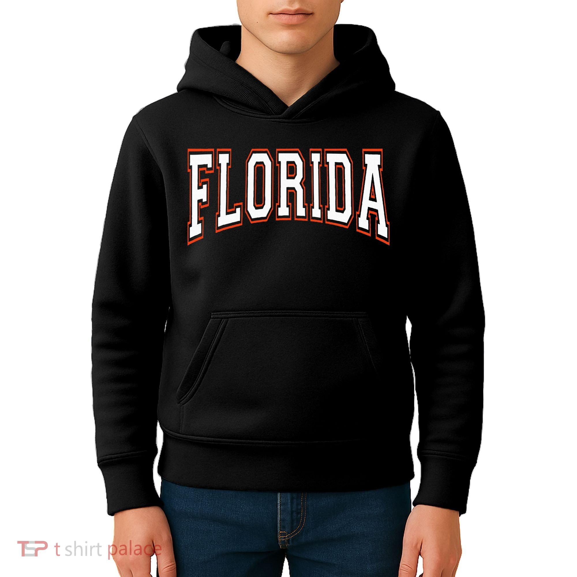 funny Florida FL United States Font  Kids Hoodie