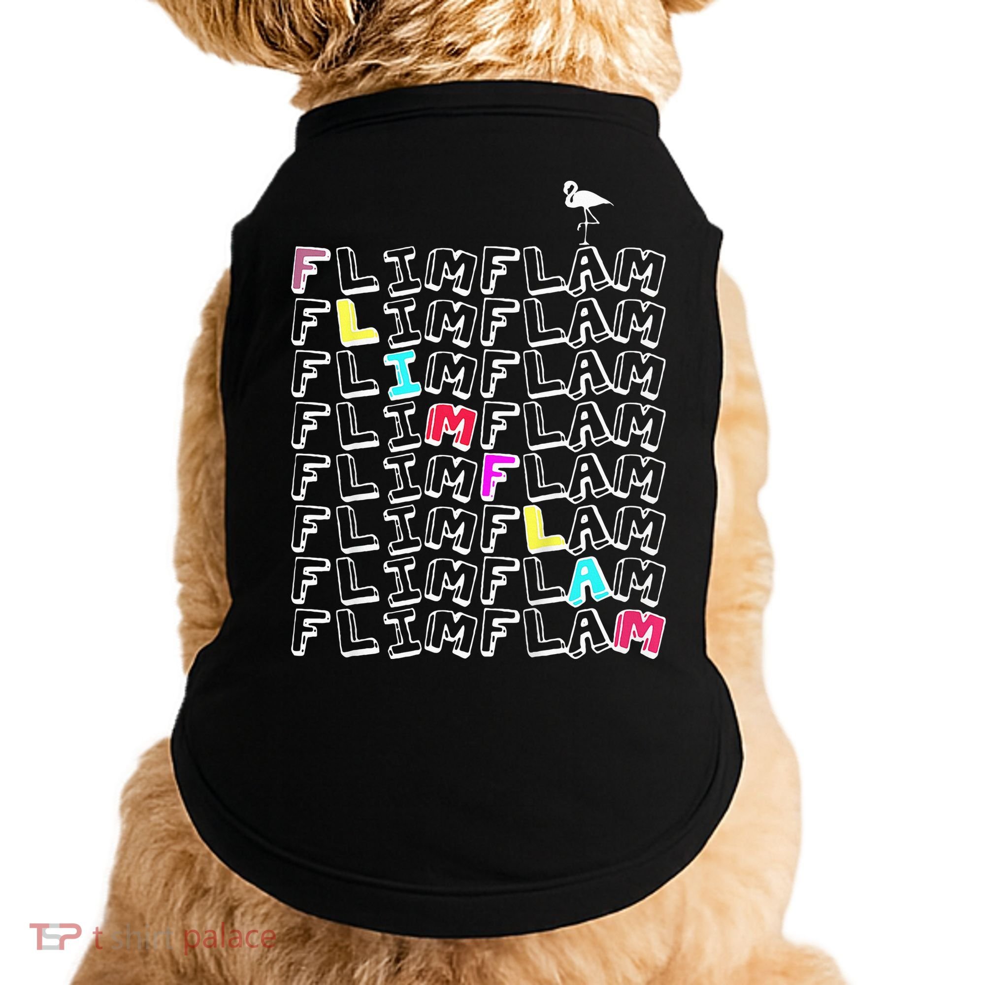 Flim Flam  Funny Flamingo  Gift  Doggie Tank