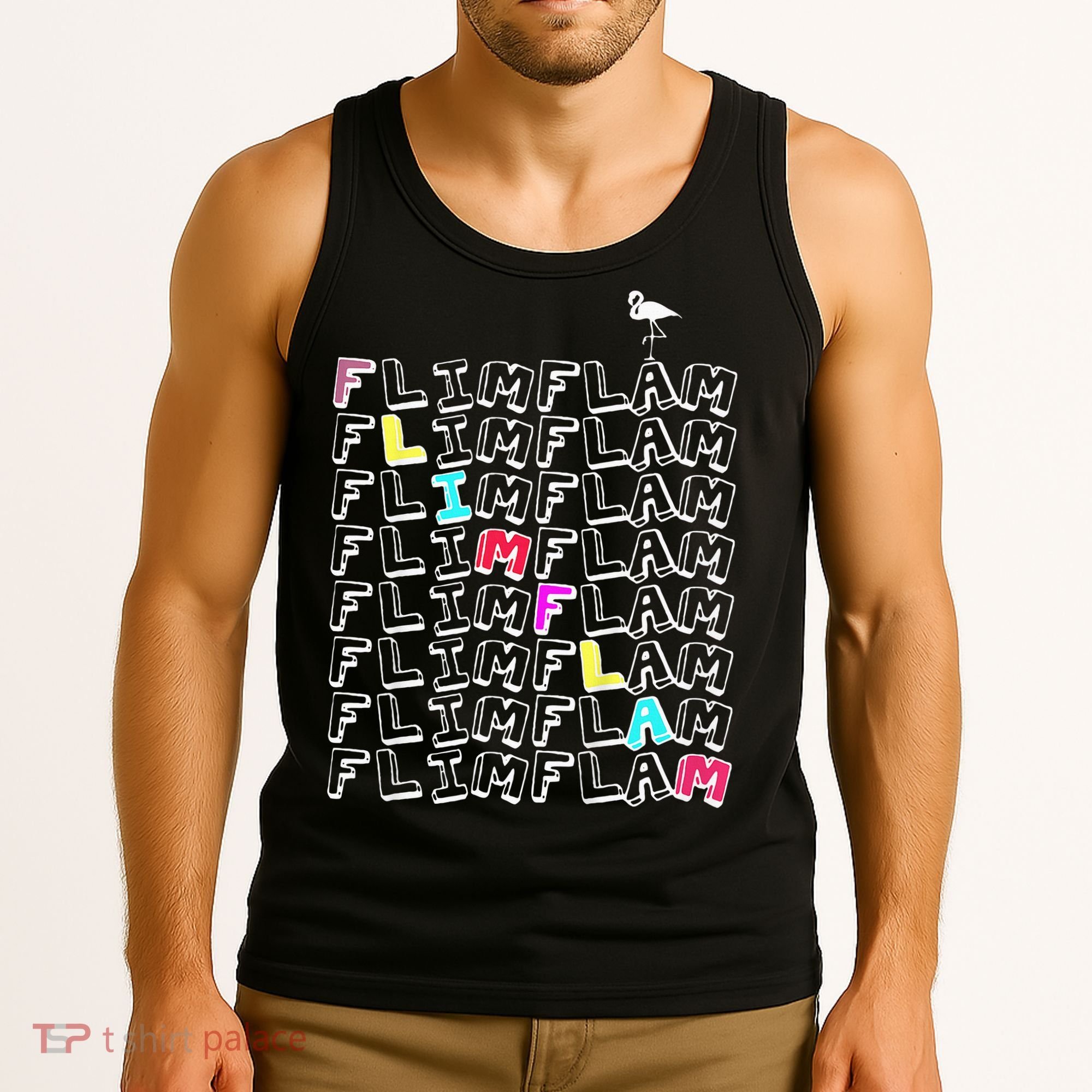 Flim Flam  Funny Flamingo  Gift  Tank Top
